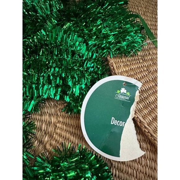 Tinsel Shamrock St. Patrick’s Day Wall Decor - Picture 3 of 7